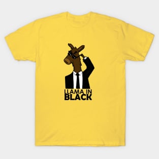 Llama in black T-Shirt